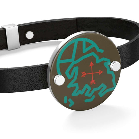 Flashpacker Mama Maps Leather Bracelet